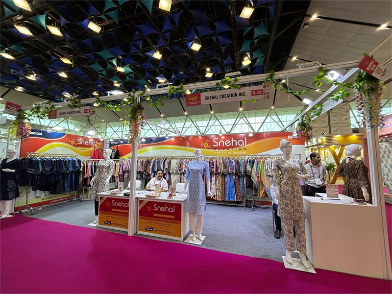 Snehal Creation stall S-15 at the 73rd India International Garment Fair (IIGF) 2025, Yashobhoomi, New Delhi