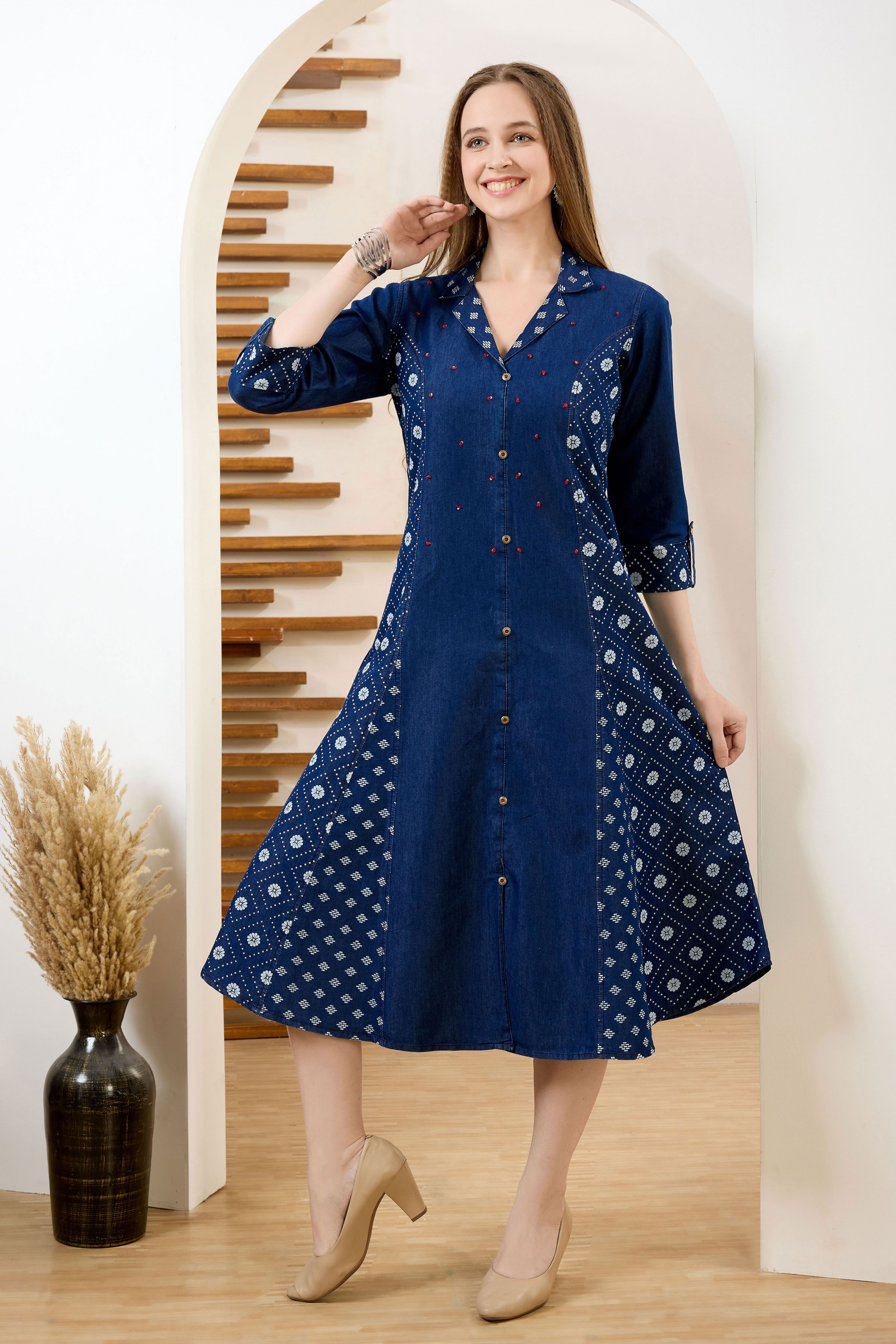 Indo Western Frock Coat Dress Georgette Indo Western Dresses